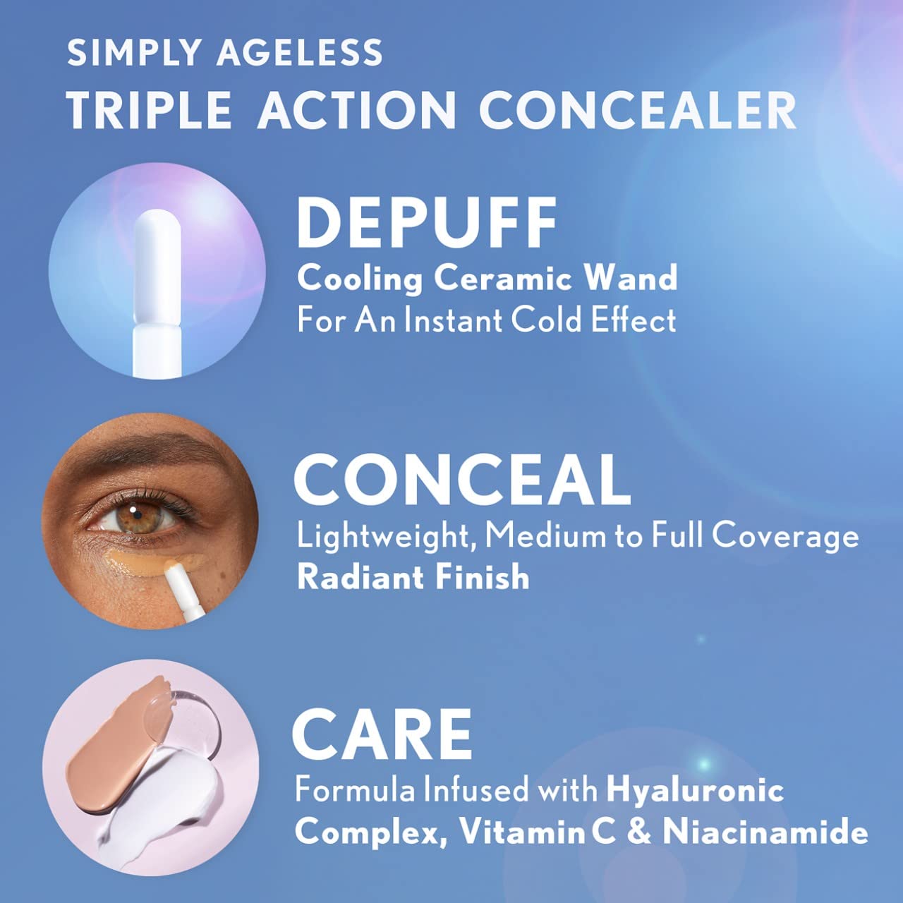COVERGIRL Simply Ageless brightening finish helps even skin tone.