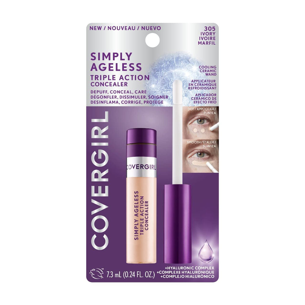 COVERGIRL Simply Ageless Concealer suitable for all skin types and tones.