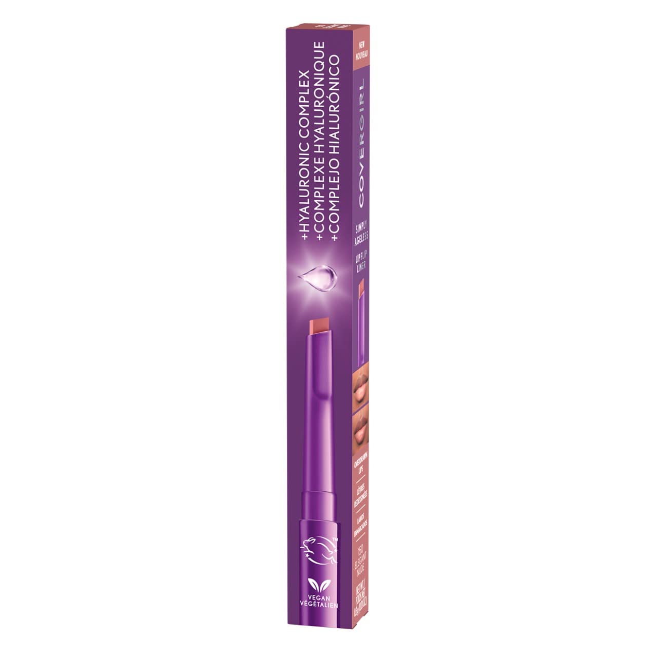 CoverGirl Simply Ageless Lip Flip Liner compact design fits in a makeup bag
