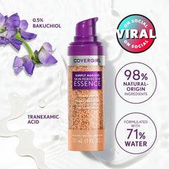 Covergirl Simply Ageless packaging front conveys vegan formula and clean ingredients.