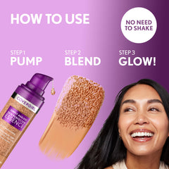 Covergirl Simply Ageless sheer tint dispersion delivers even coverage with a natural skin-like finish.