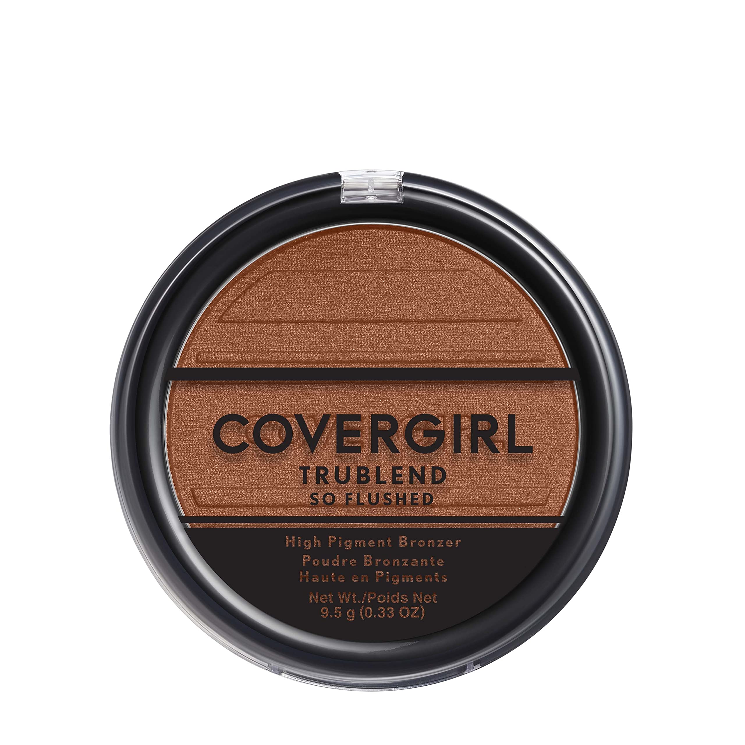 CoverGirl So Flushed Ebony bronzer compact closeup shows creamy texture for smooth, buildable color