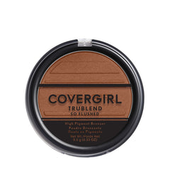 CoverGirl So Flushed Ebony bronzer compact closeup shows creamy texture for smooth, buildable color
