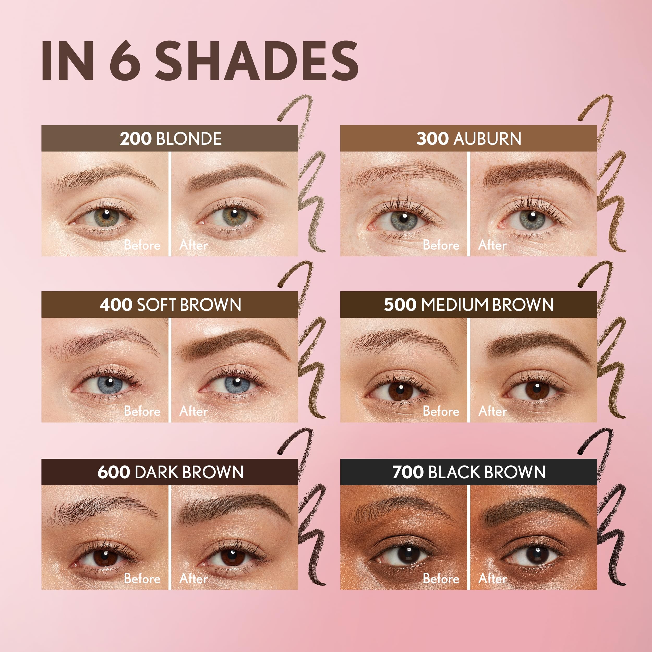 Covergirl brow pencil spoolie brush blends color for natural finish.