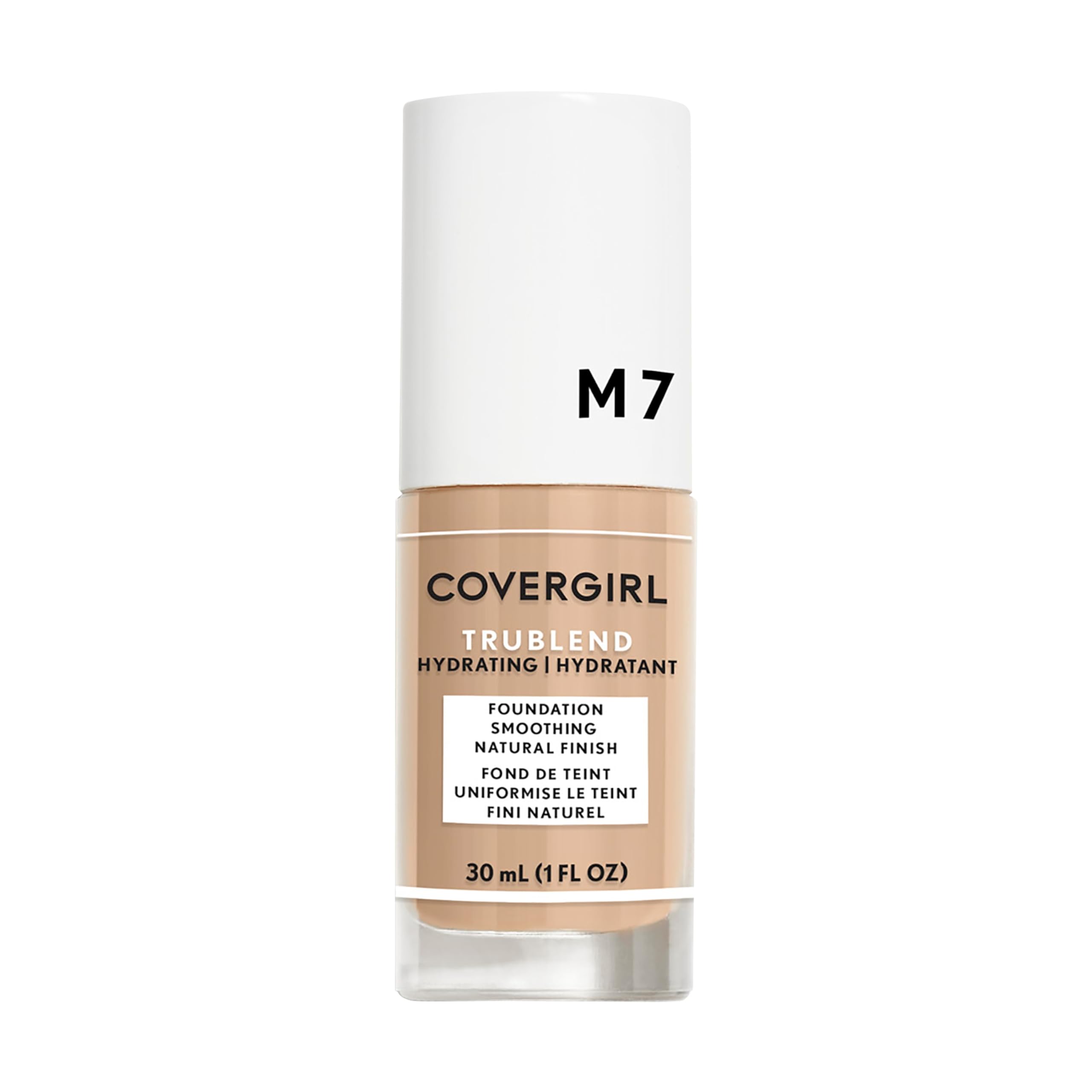 COVERGIRL truBLEND foundation bottle in Soft Honey with natural finish for seamless skin match