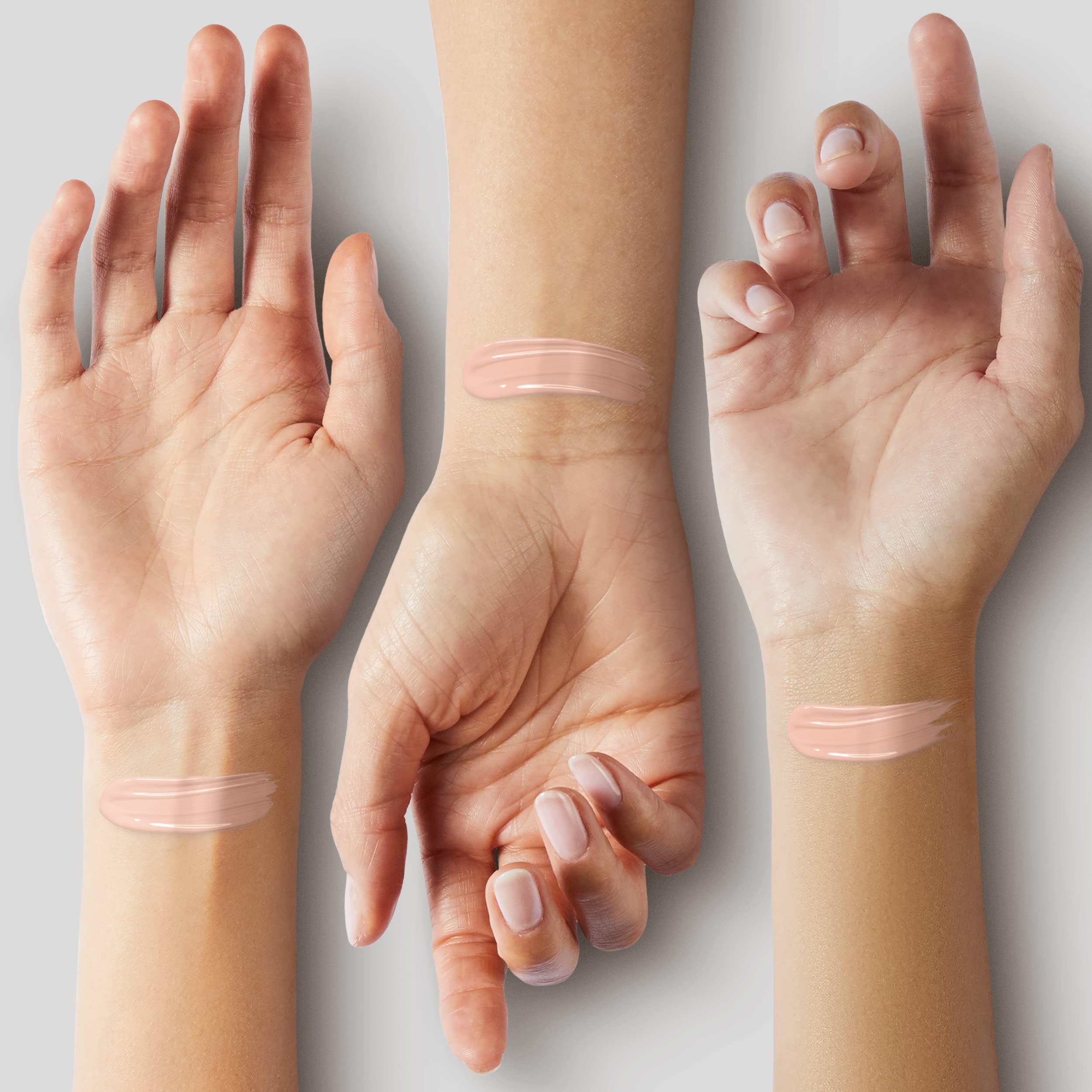 CoverGirl TruBlend Matte Made foundation on skin demonstrates an even, long-lasting matte look.
