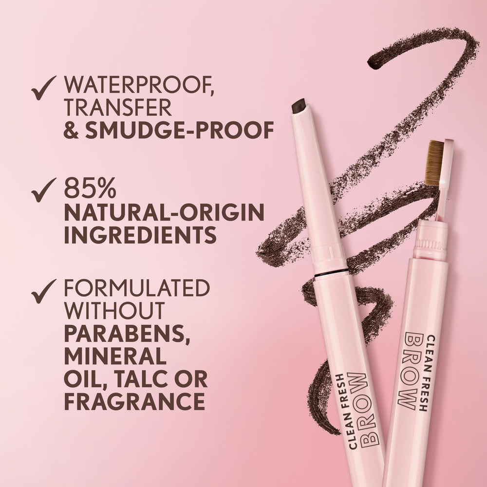 Covergirl waterproof brow pomade stays waterproof and smudge-proof through day.
