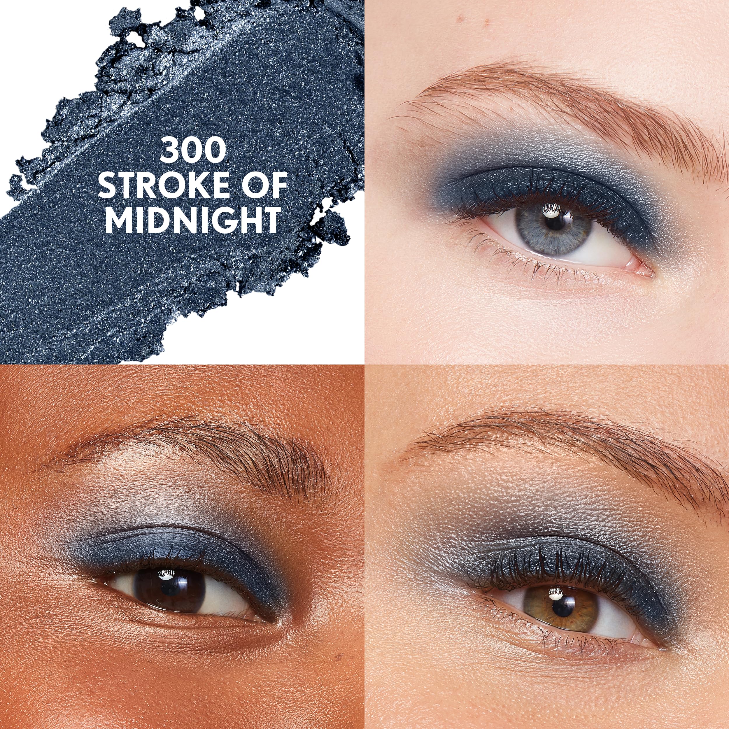 CoverGirl winter-frost shades trio on lids creates frosted, high-impact color.