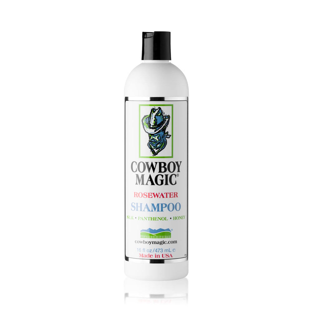 Cowboy Magic detangler bottle aids quick brushing for tangle-free coats.