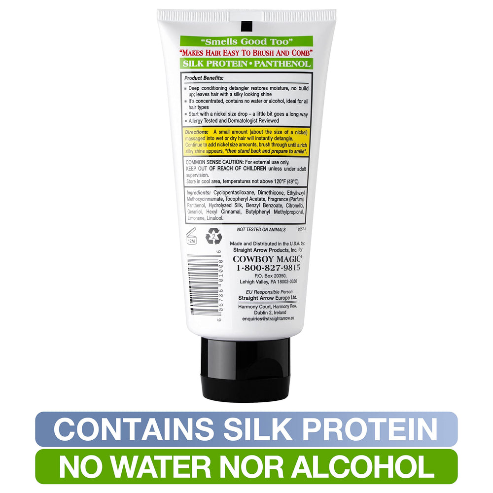 Cowboy Magic Detangler & Shine repels dust and sand for longer shine.