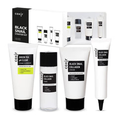 coxir Black Snail Collagen Starter Kit foam cleanser: refreshing cleanse for soft, hydrated skin.