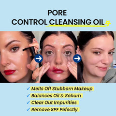Coxir Ultra Hyaluronic Cleansing Oil emulsifies makeup for easy rinse-off.