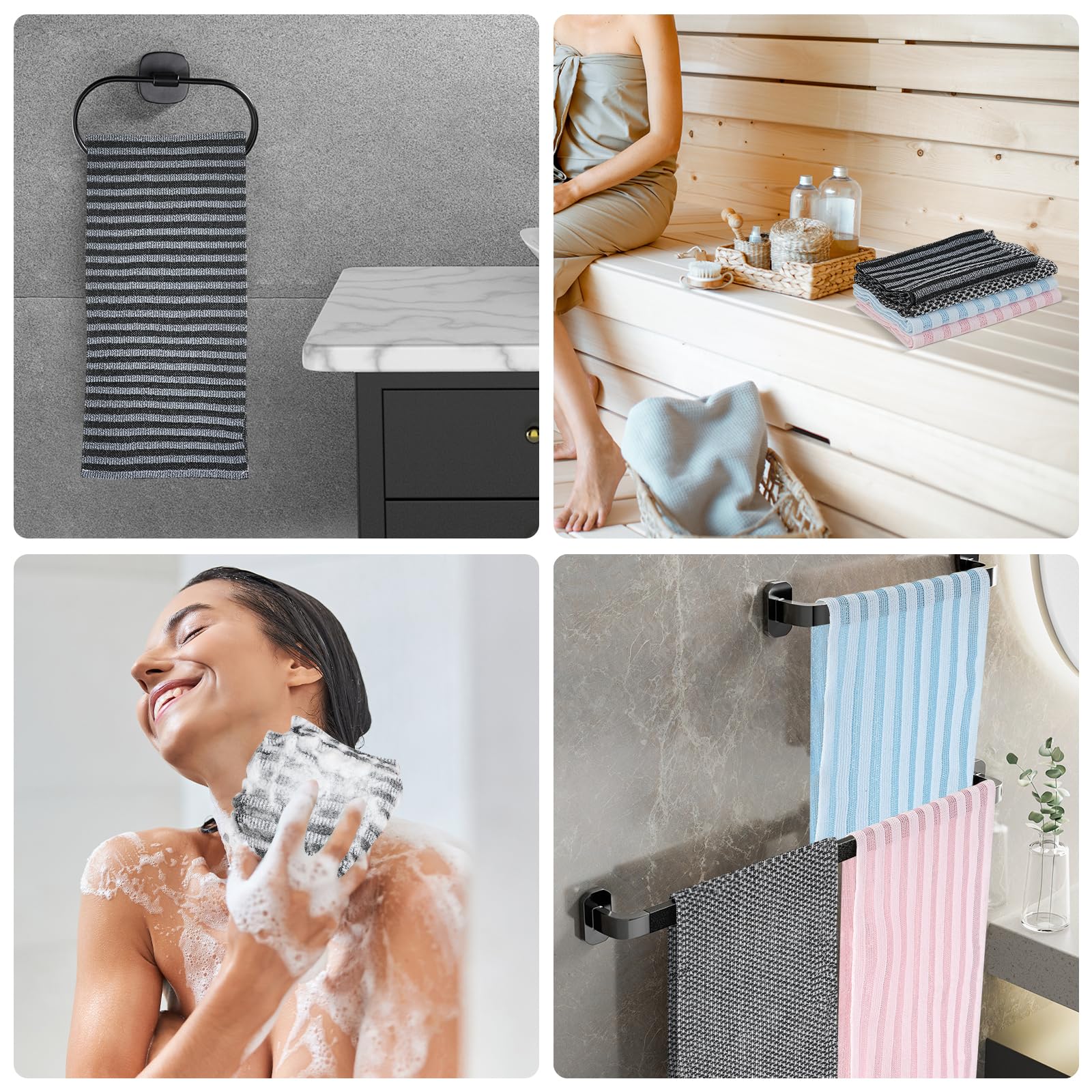Coxotom Exfoliating Washcloth gentle scrubbing for back and shoulders