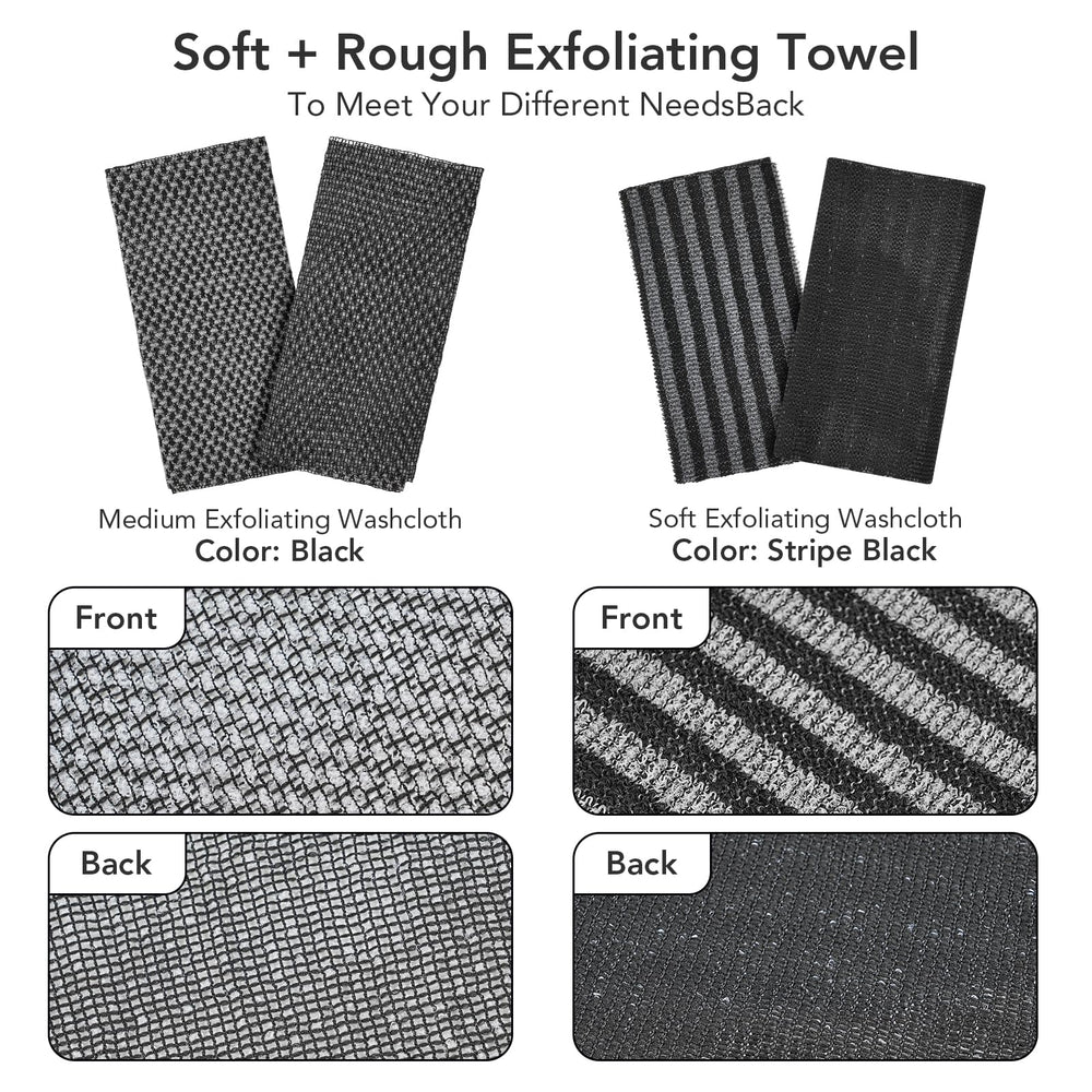 Coxotom Exfoliating Washcloth quick-drying material suggests convenient post-shower routine
