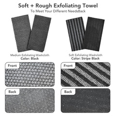 Coxotom Exfoliating Washcloth quick-drying material suggests convenient post-shower routine