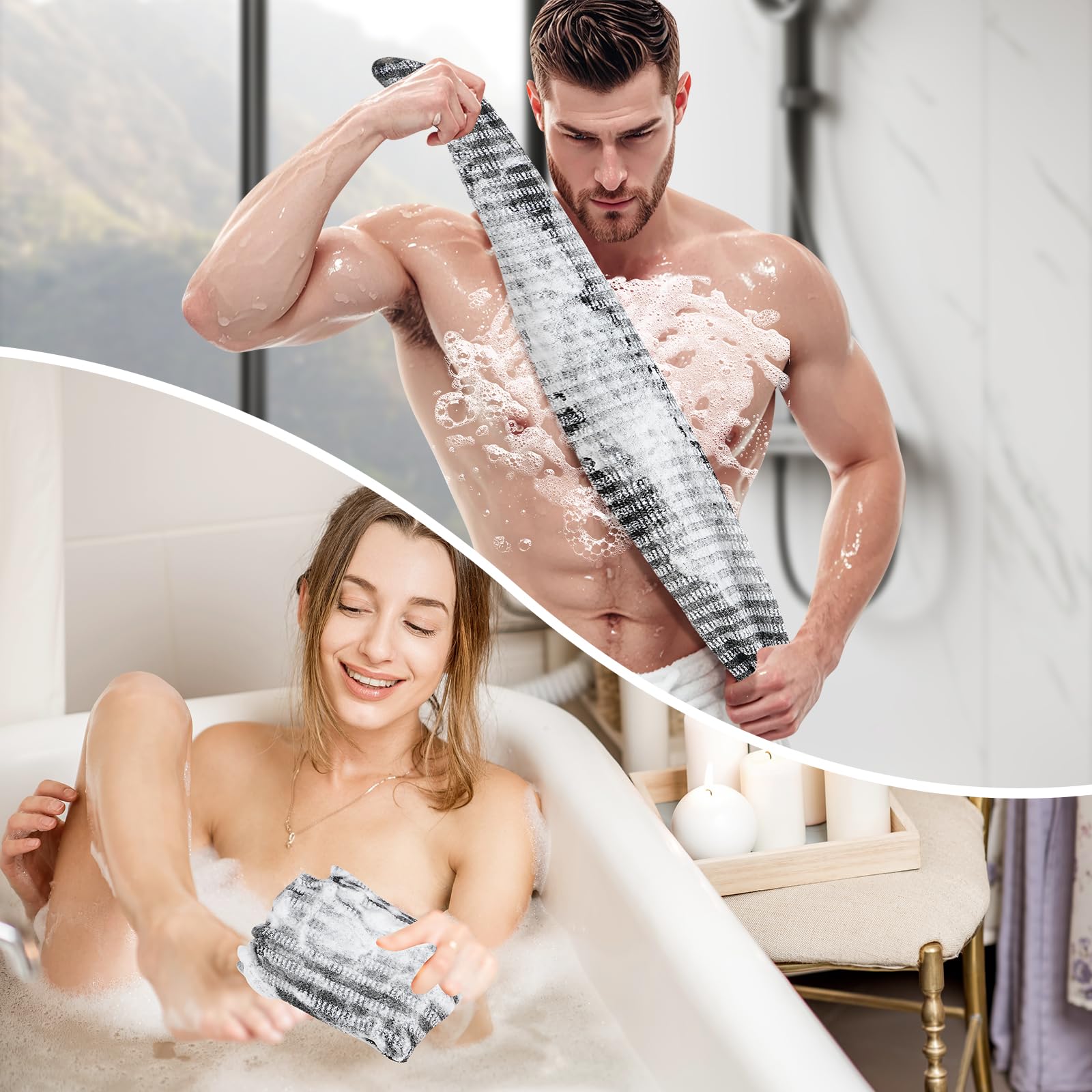 Coxotom Exfoliating Washcloth two-pack display offers value and practicality