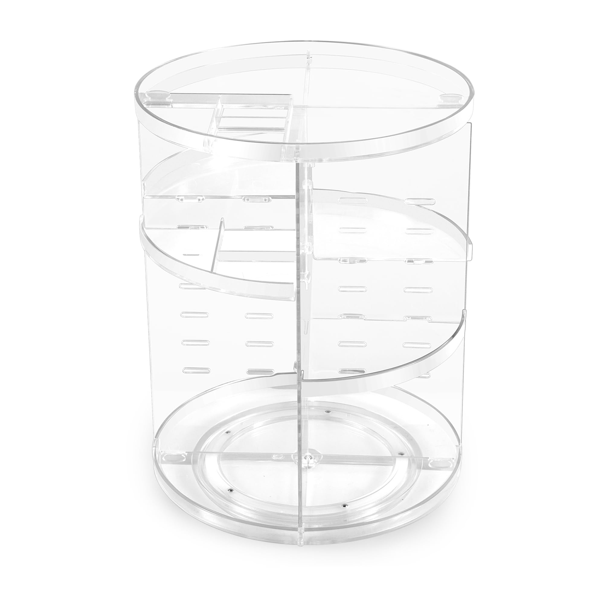COYAHO makeup organizer height 12 inches fits tall bottles neatly.