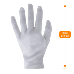 COYAHO white cotton gloves for inspection prevent fingerprint smudges on valuables.