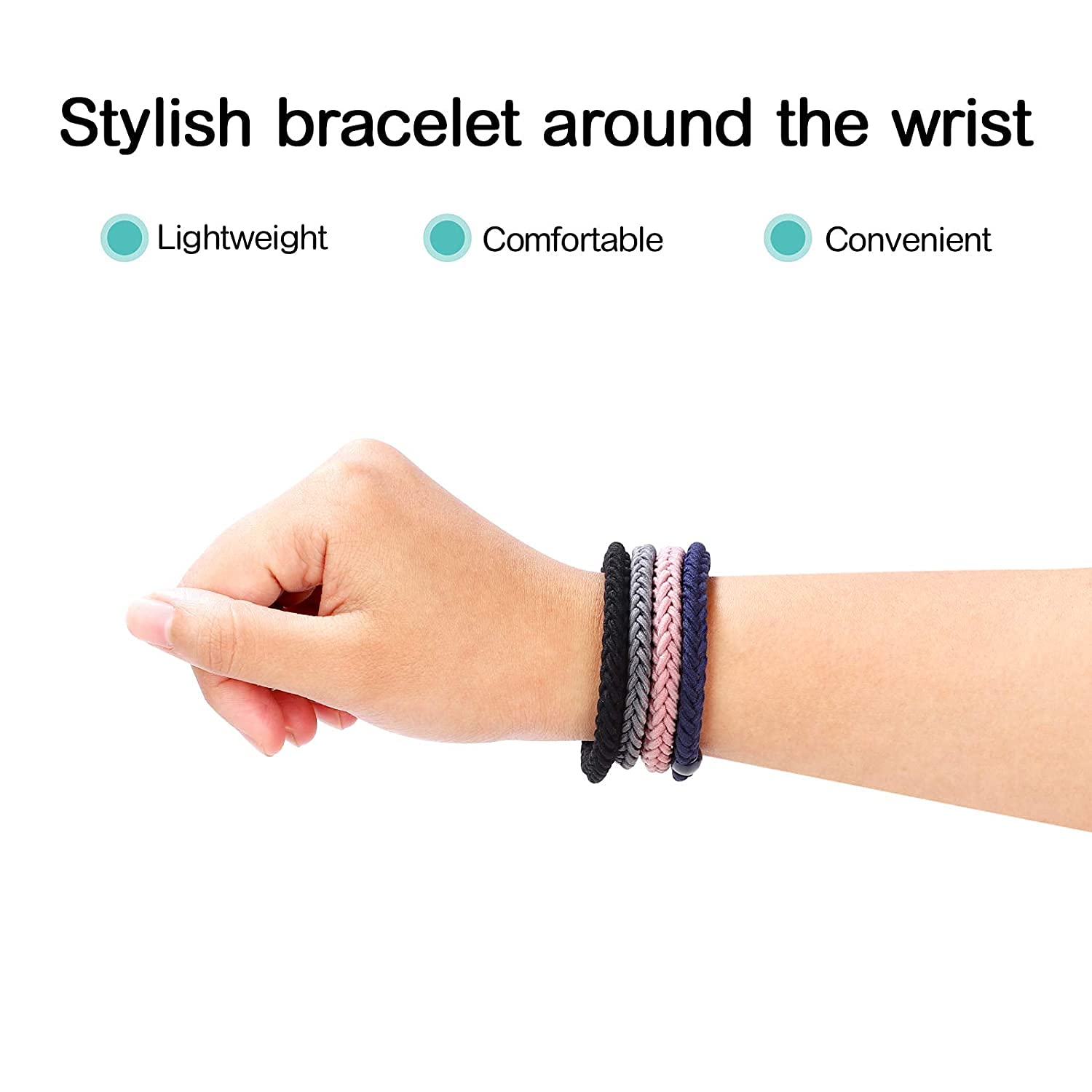 Cozeasy no-snag soft fabric hair ties prevent tangles during removal.