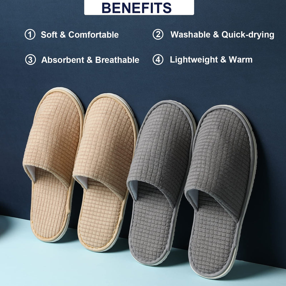 COZYAREA SPA slippers being washed demonstrates machine-washable design for reuse.