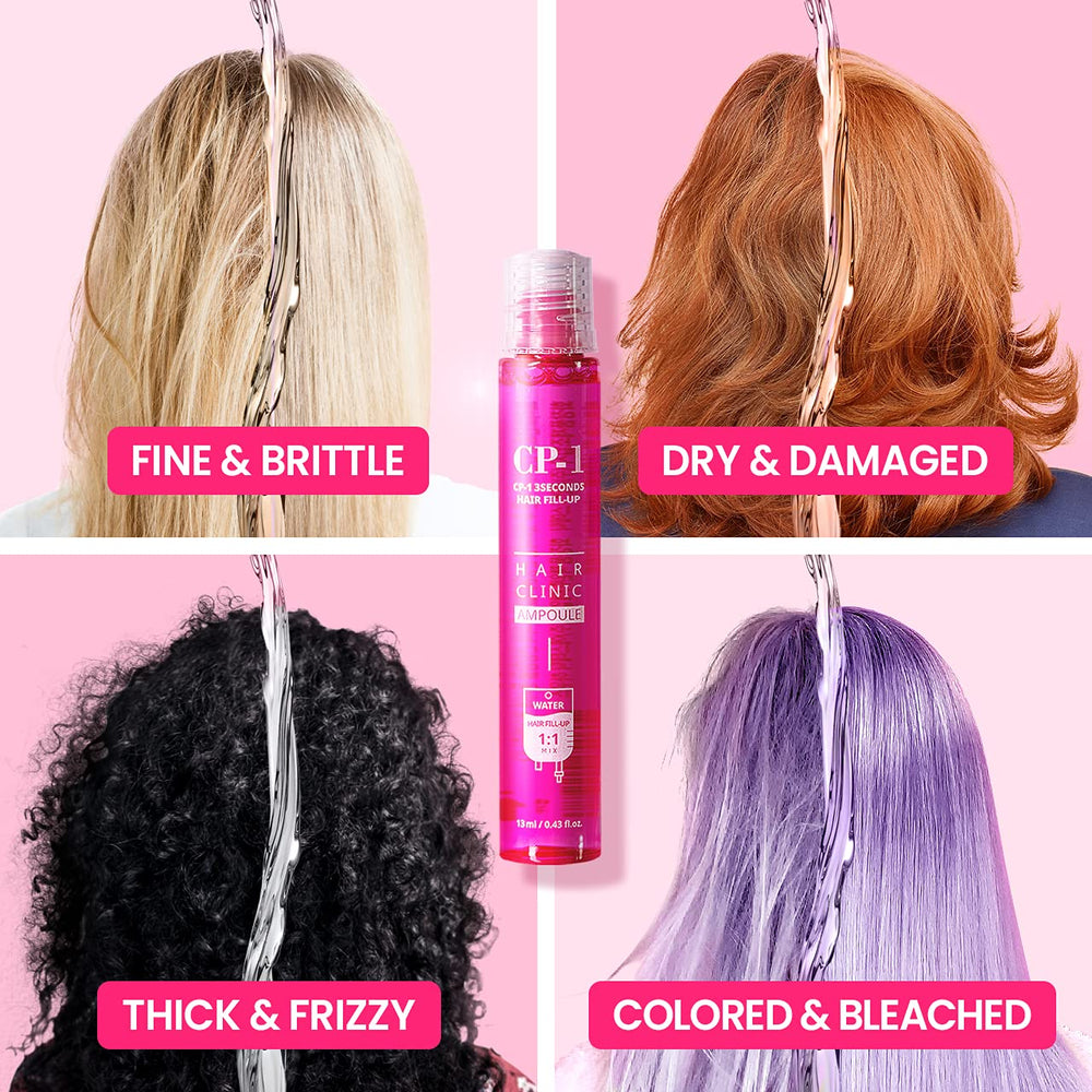 CP-1 keratin set packaging highlighting easy at-home care.
