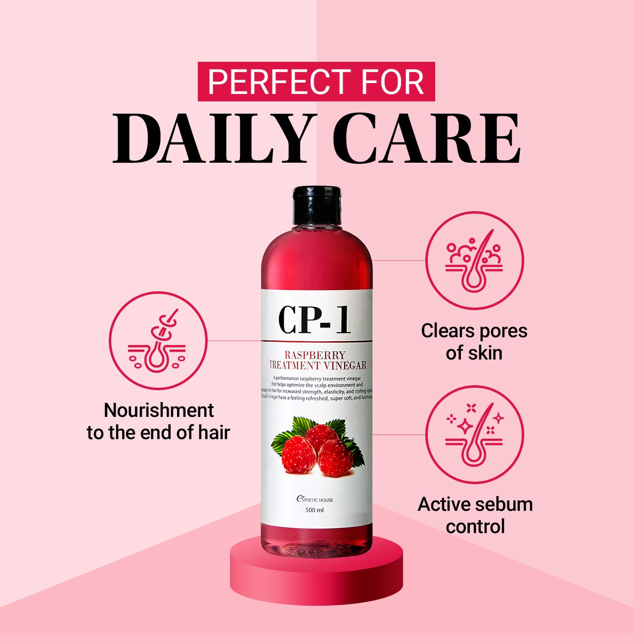 CP-1 Raspberry extract ingredient focus for gentle cleansing