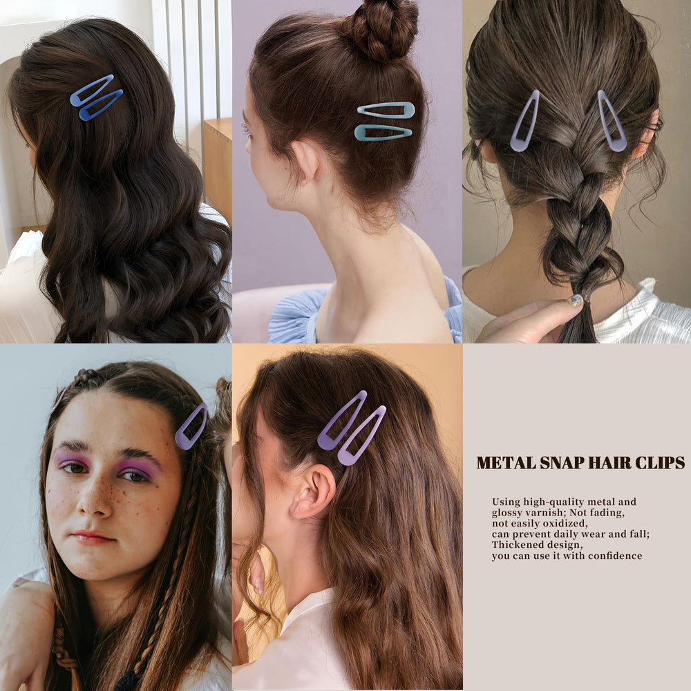 Cptots metal snap clip edge soft detail for gentle hair handling and reduced snagging
