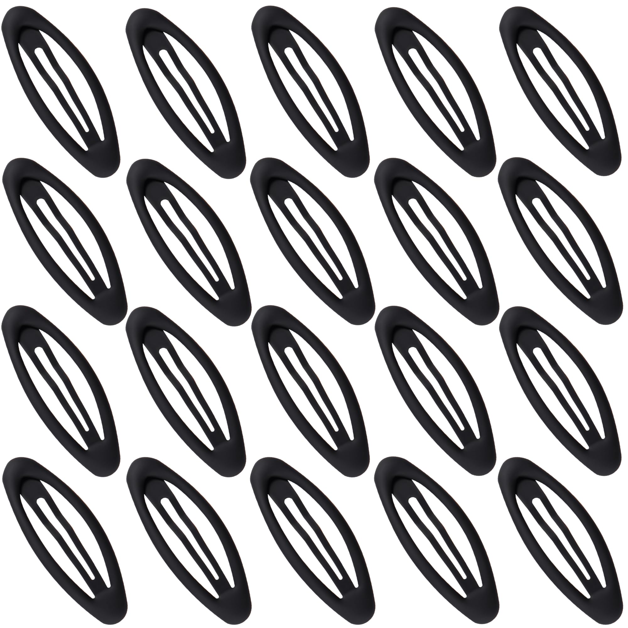Cptots oval snap clip matte black pack close-up showing secure no-slip grip