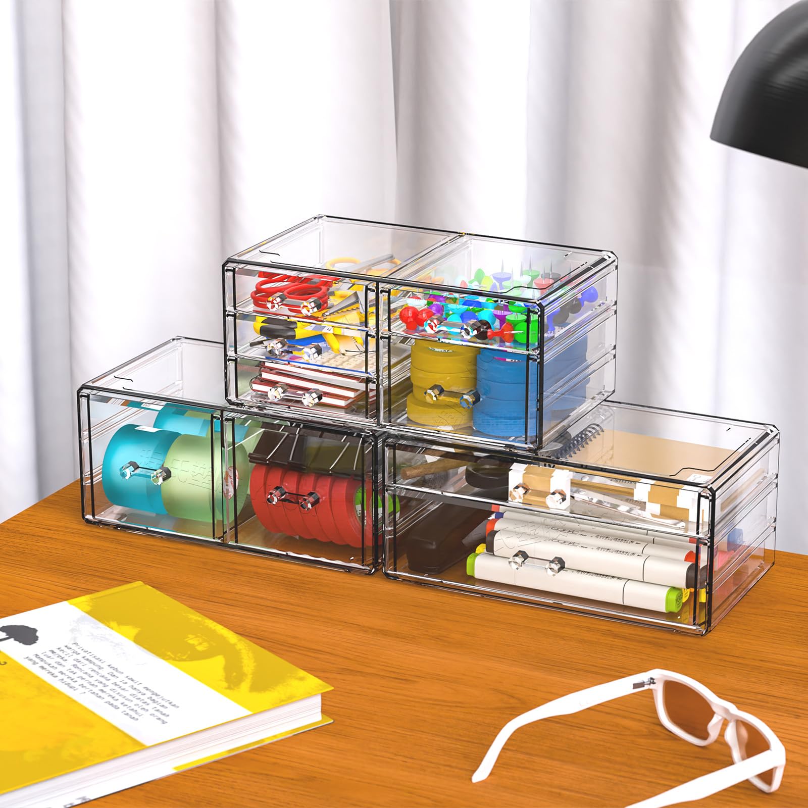 Cq acrylic unit blends minimalist style with durable construction and easy cleaning.