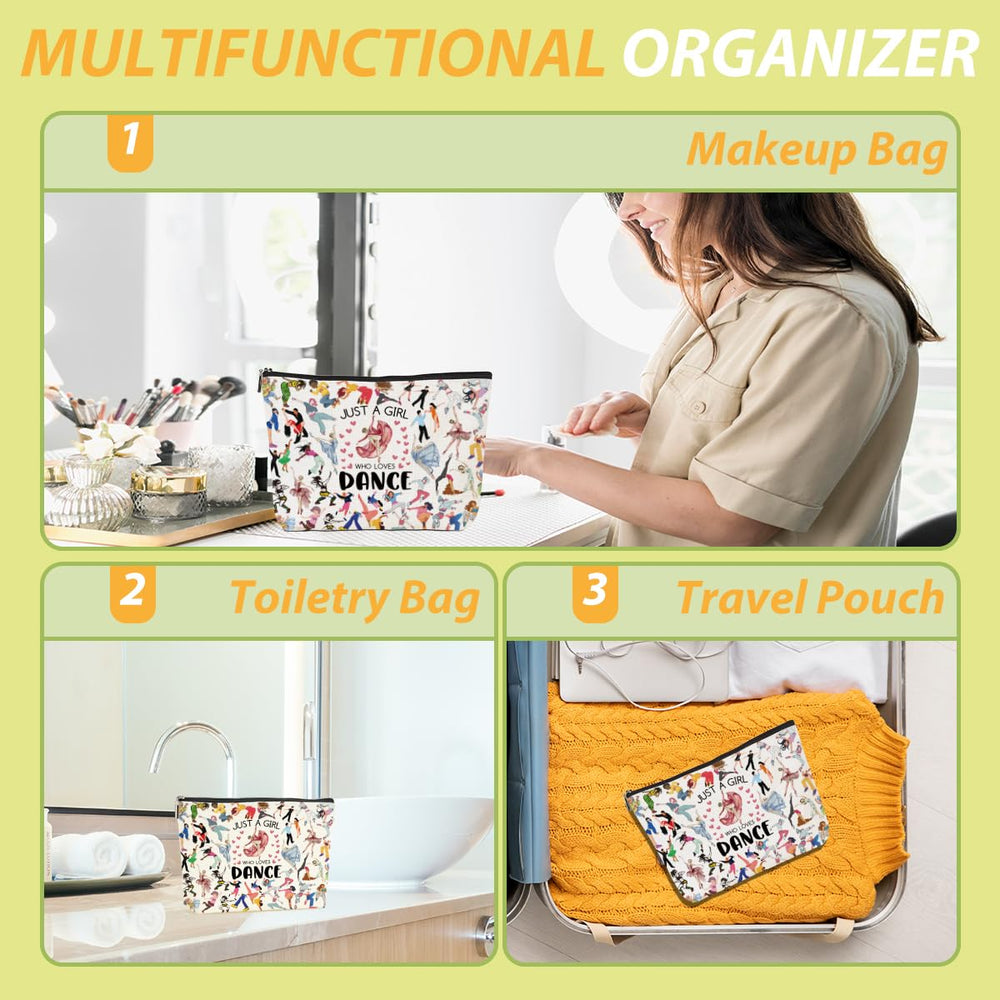 CQM dance makeup bag double-sided print adds bright, fade-resistant style