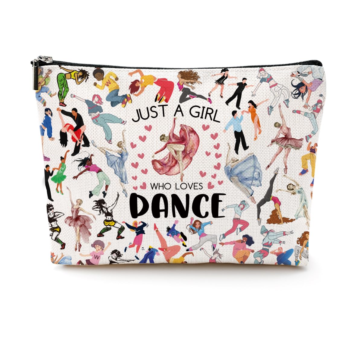 CQM dance makeup bag front view showing compact, portable design for recital essentials