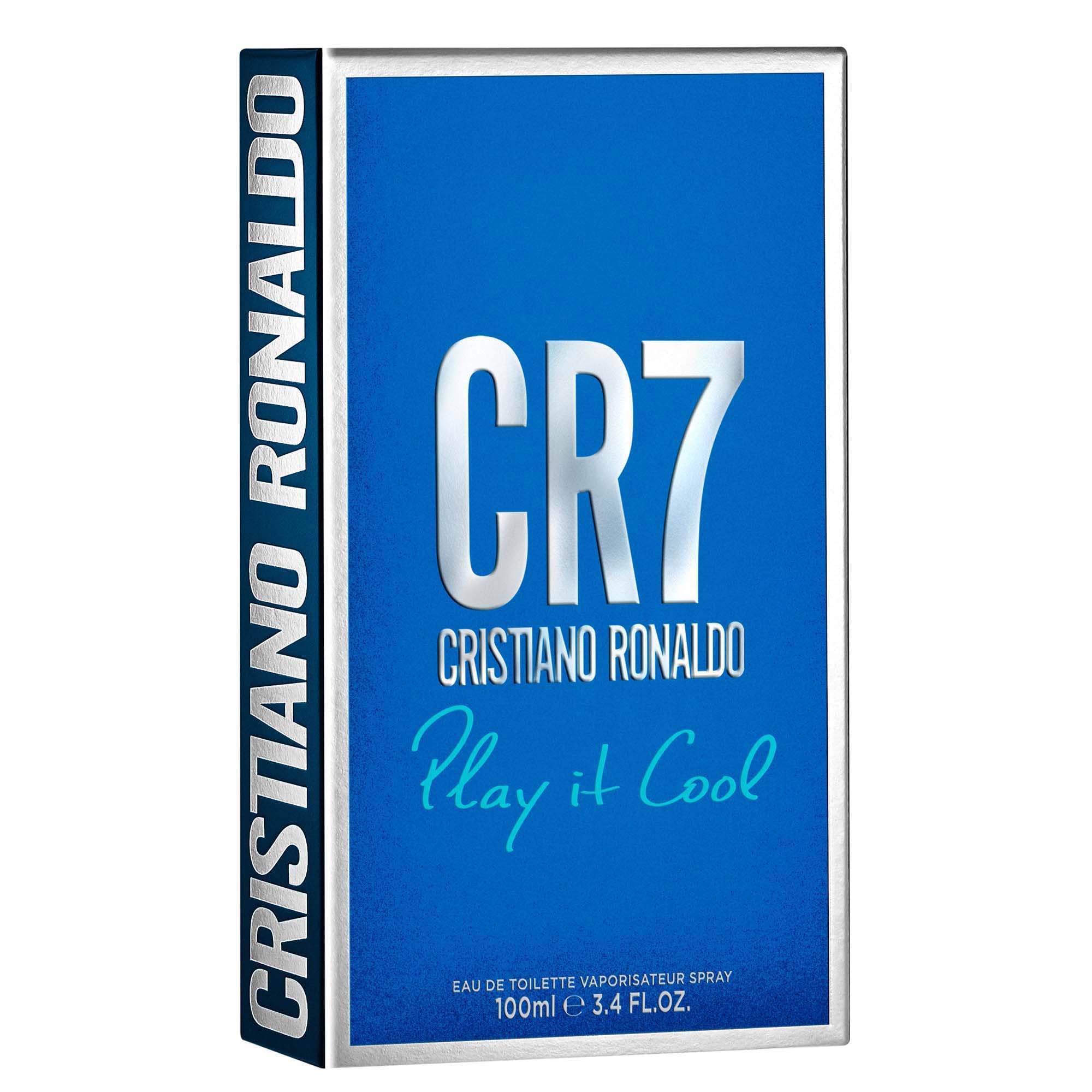 CR7 Play It Cool packaging and 3.4 oz size suits travel and daily carry.