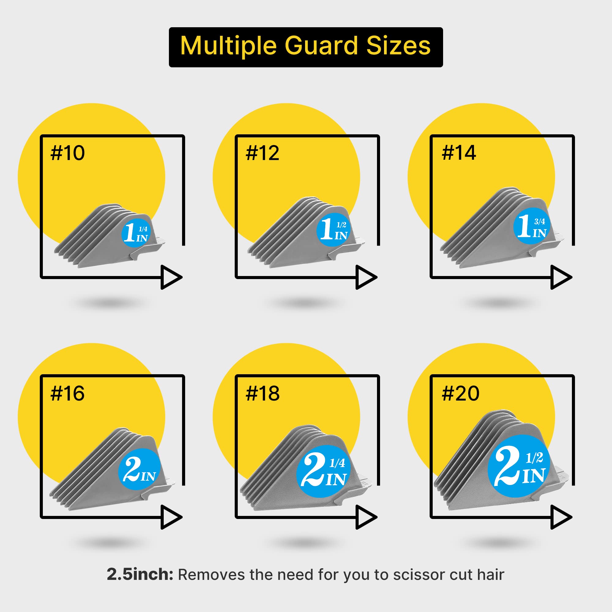 CR8GR8 clipper guards 1.5 inch guard helps balanced trims with clean edges.