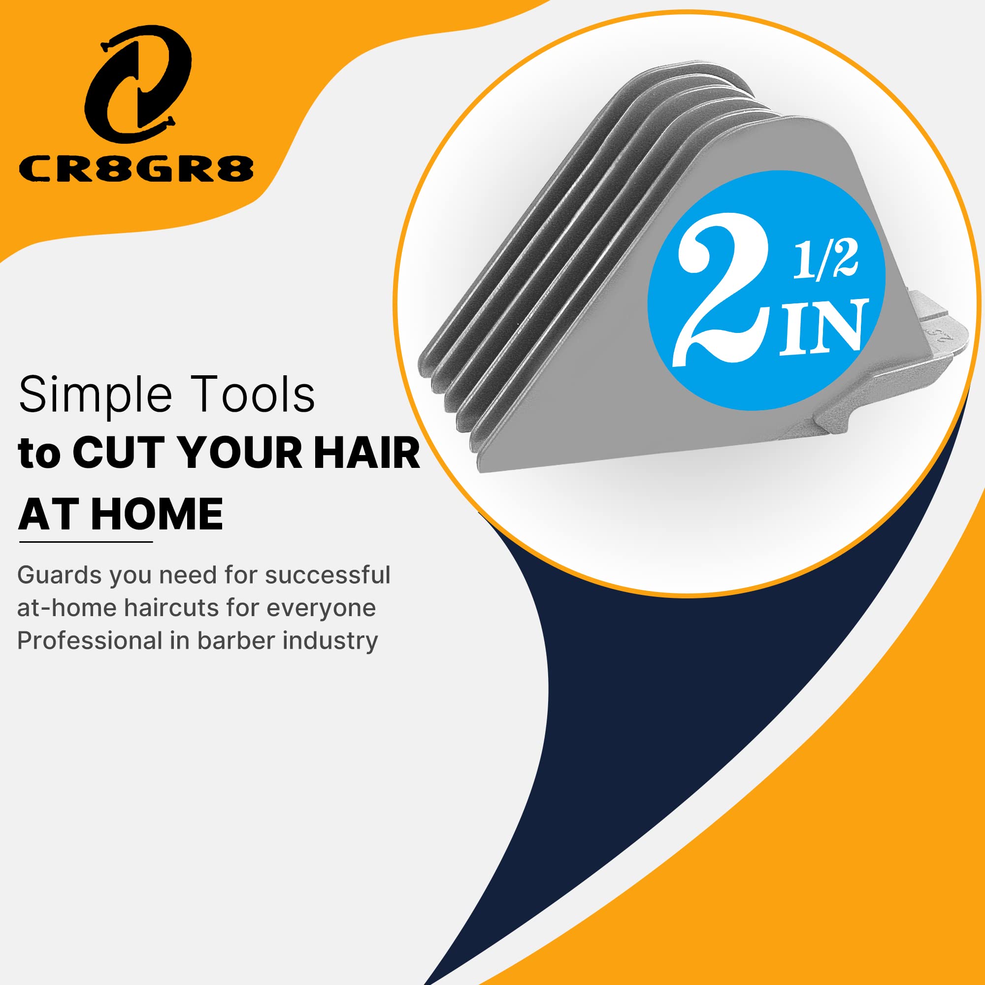 CR8GR8 clipper guards 2 inch guard for versatile grooming looks at home.