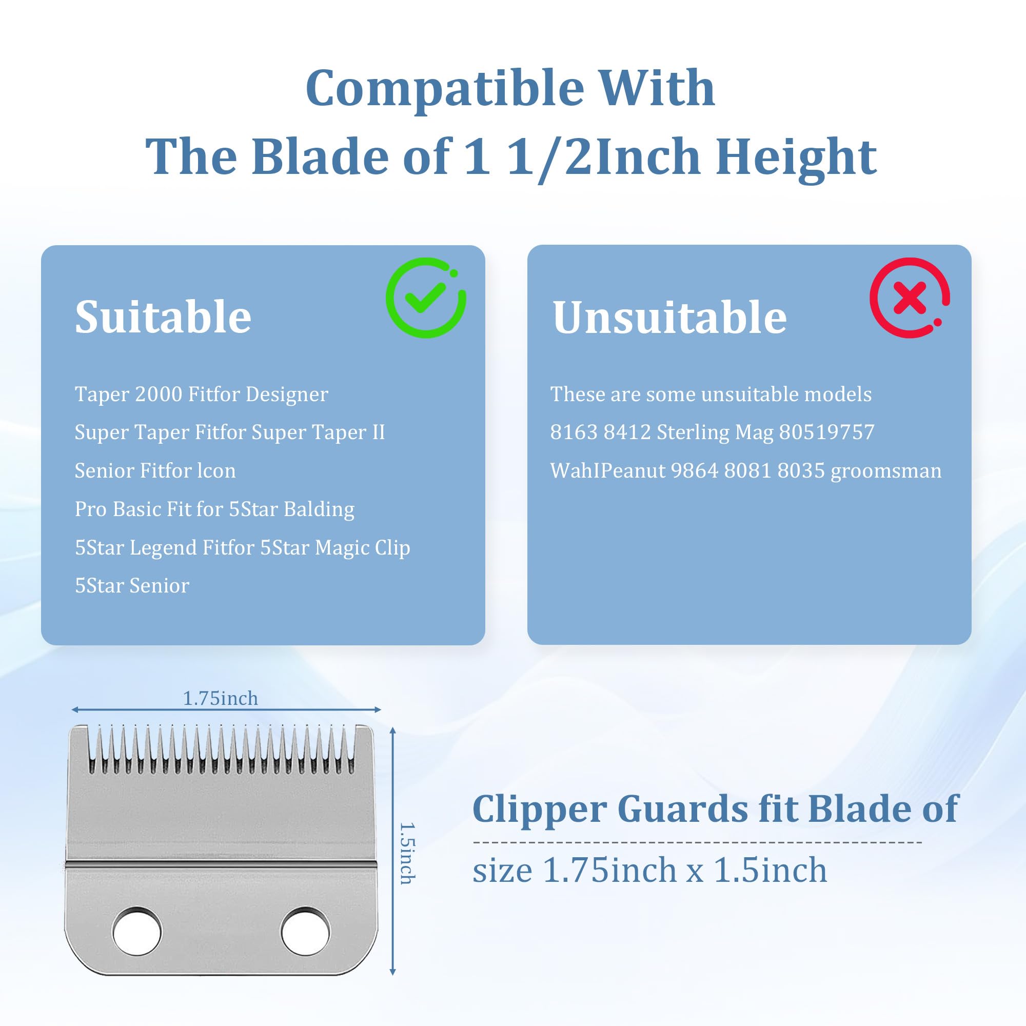 CR8GR8 closeup guard-teeth highlights smooth edges for even cuts