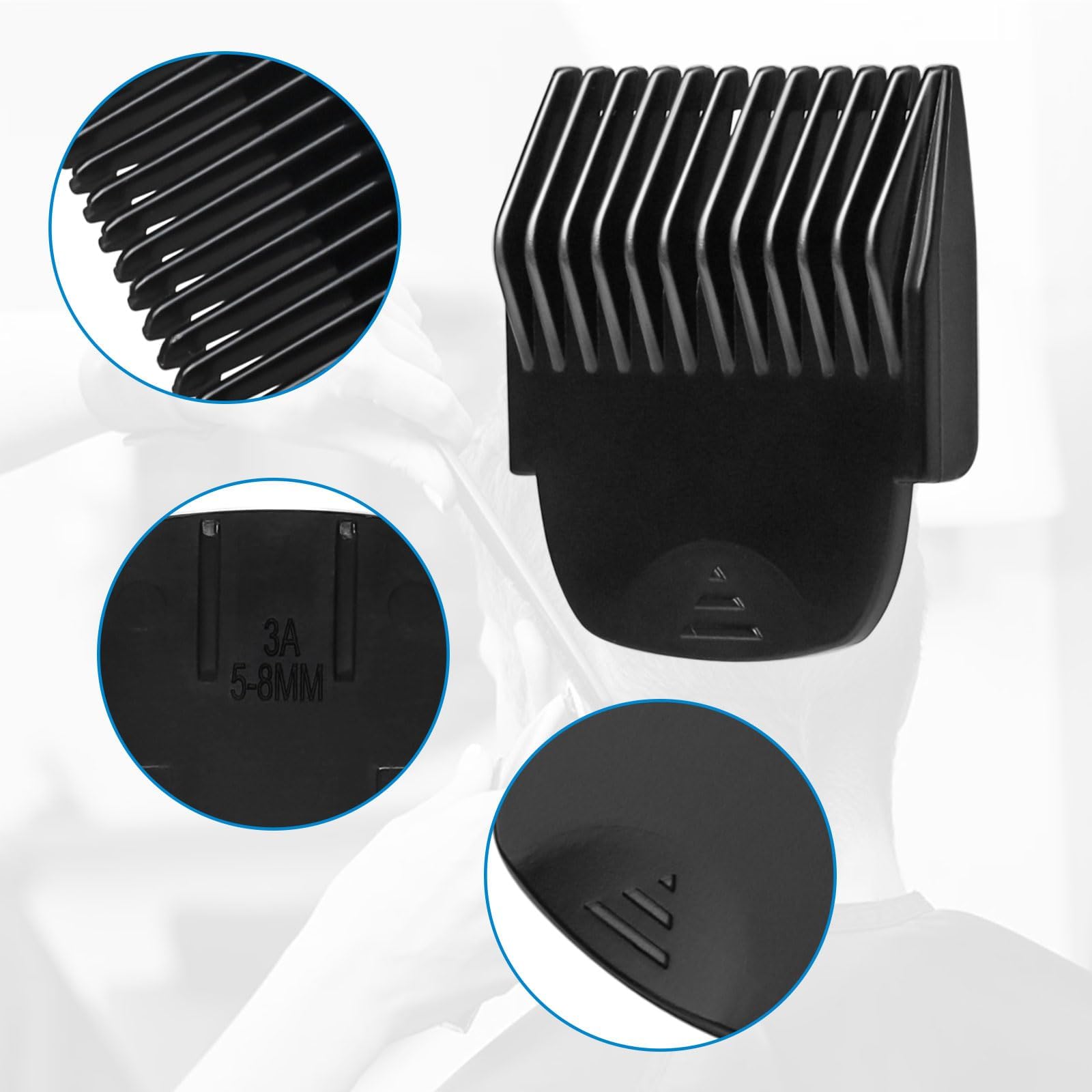 CR8GR8 guard teeth construction shows durable ABS build resisting flex for reliable trimming.