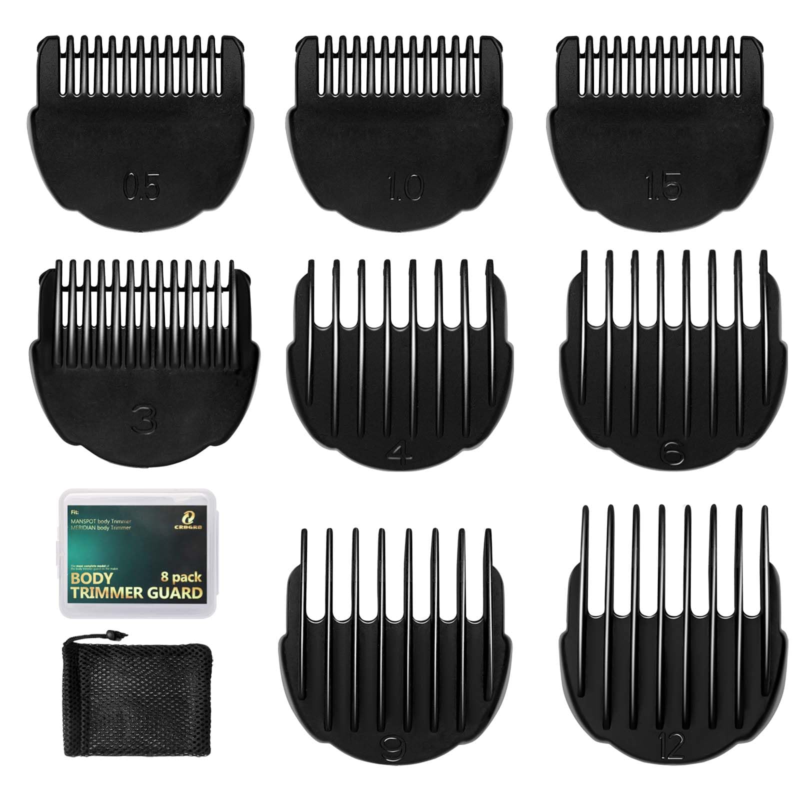 CR8GR8 guards closeup showing durable nylon construction for long-lasting grooming.