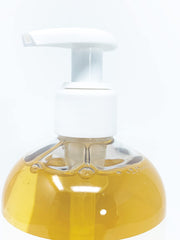 Crabtree & Evelyn Gardeners hand soap lathering on hands, refreshing clean feel.