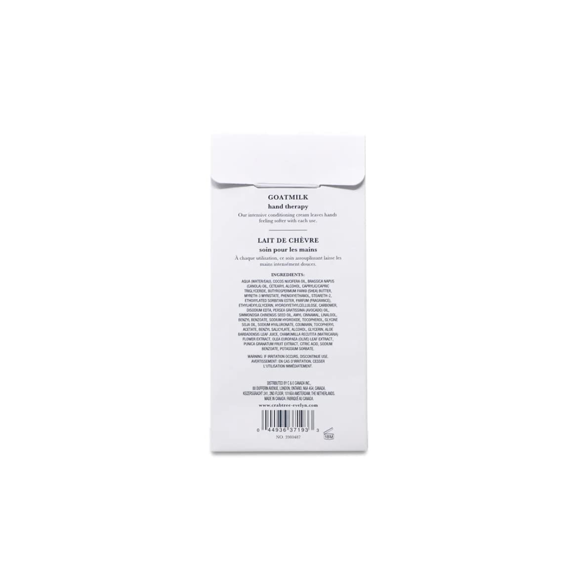 Crabtree & Evelyn Goat Milk Hand Therapy Cream on gift-display to convey premium hand care