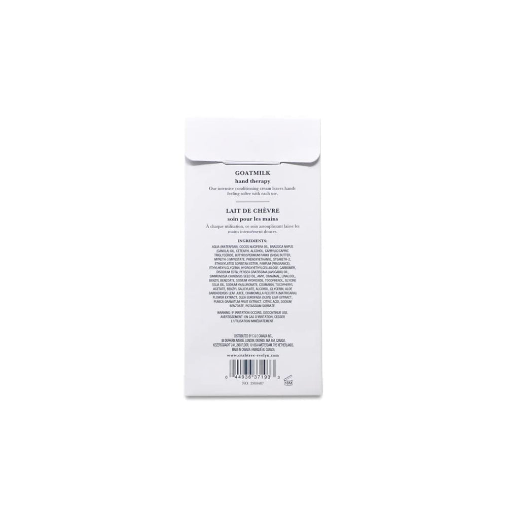 Crabtree & Evelyn Goat Milk Hand Therapy Cream on gift-display to convey premium hand care