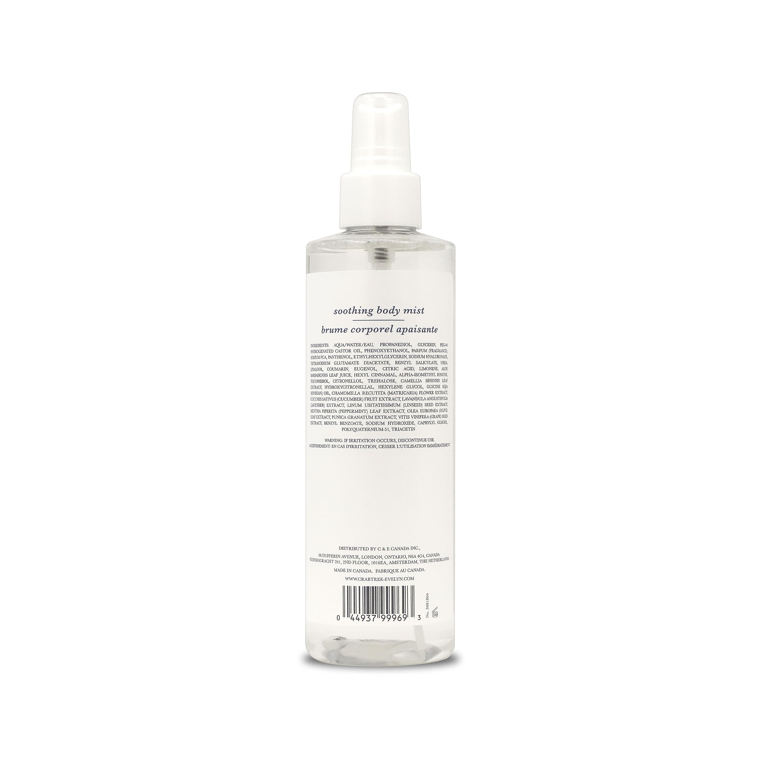 Crabtree and Evelyn Nantucket Briar mist spritzing for a light, long-lasting fragrance.