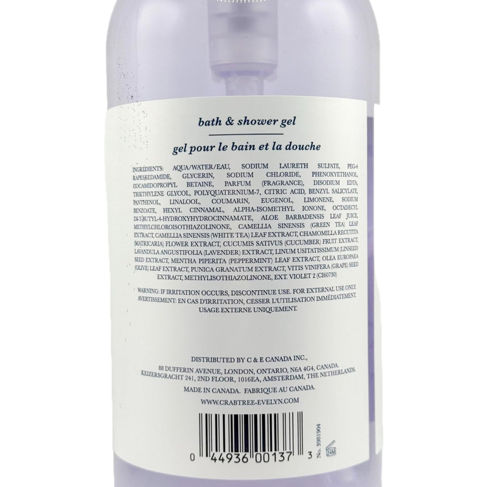 Crabtree & Evelyn Nantucket Briar bottle design adds refined bathroom decor.
