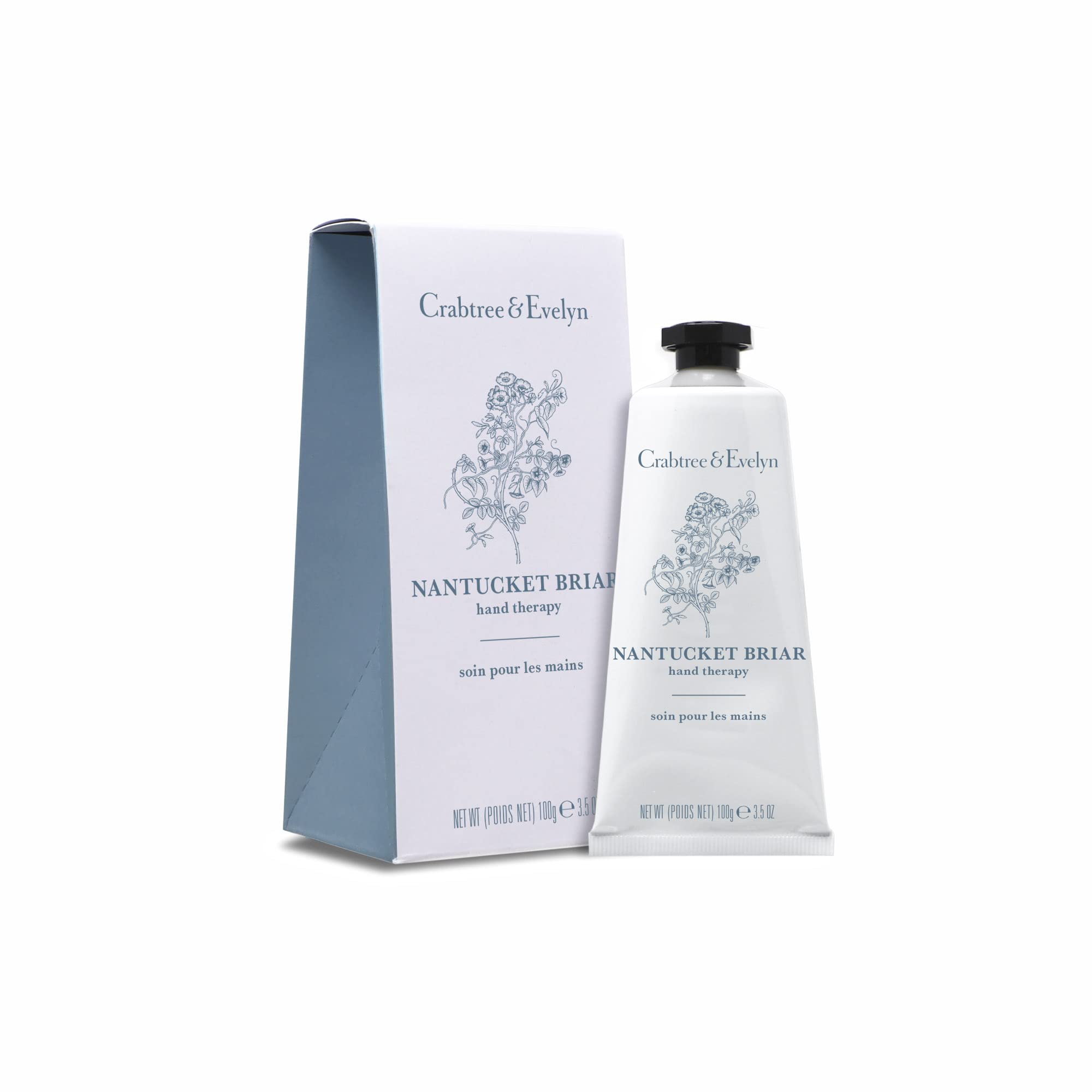 Crabtree & Evelyn Nantucket Briar crema de manos en tubo, hidratación suave para piel seca.