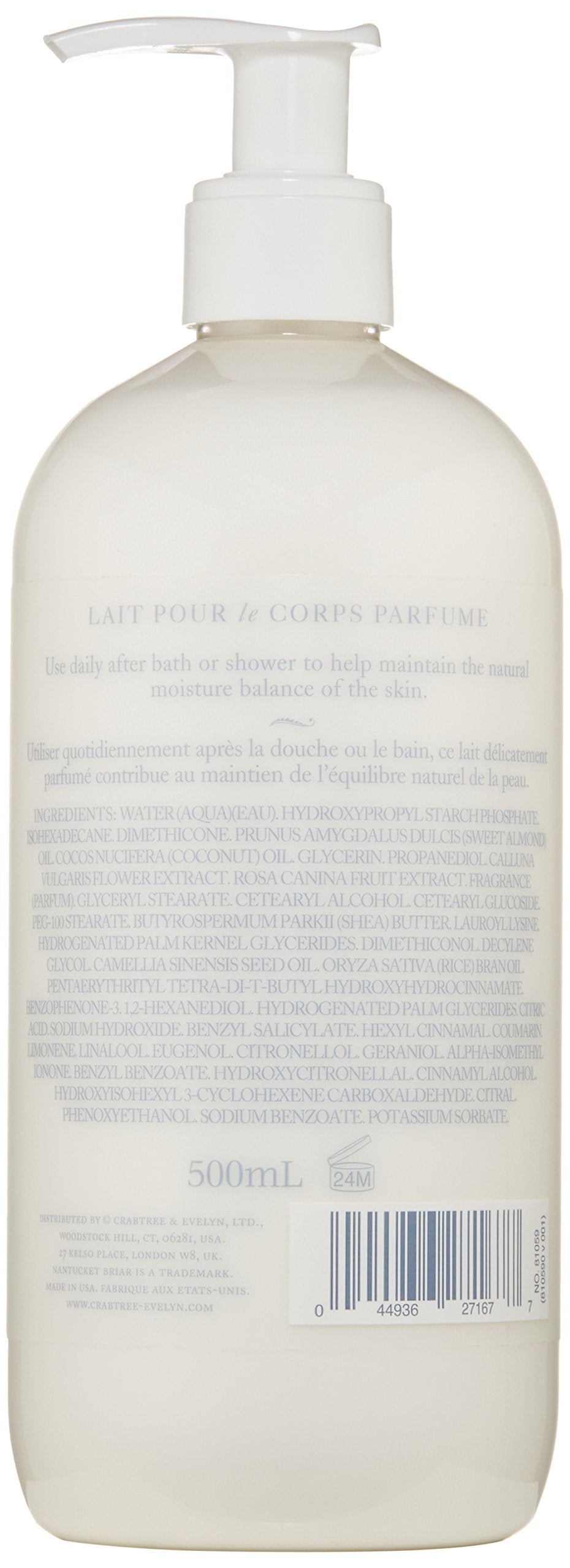 Crabtree & Evelyn Nantucket Briar lotion texture closeup showcasing silky skin conditioning.