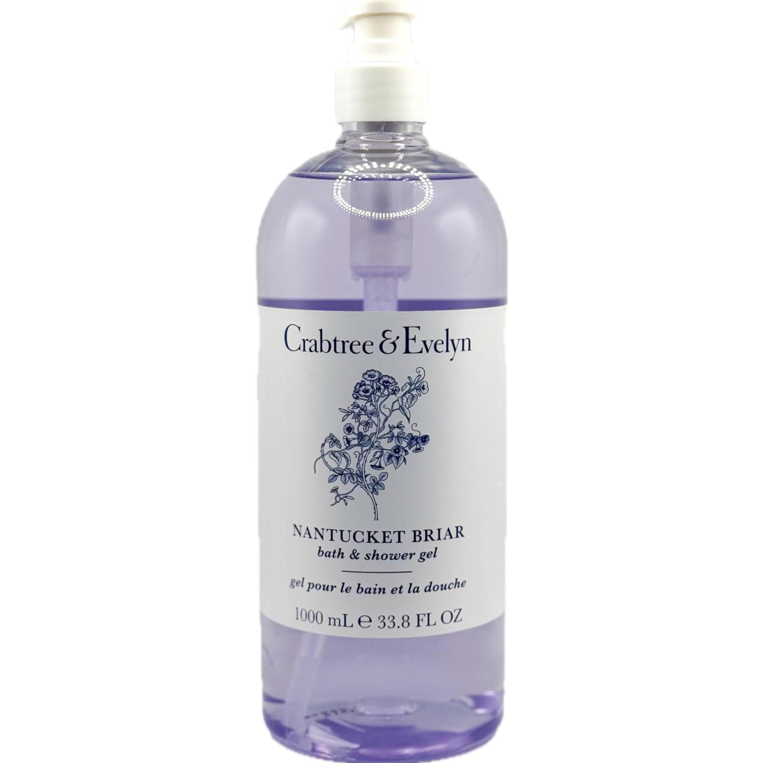 Crabtree & Evelyn Nantucket Briar pump bottle provides easy, controlled dispensing.