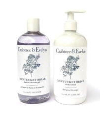 Crabtree & Evelyn Nantucket Briar set with lotion and shower gel for fragrant daily pampering.