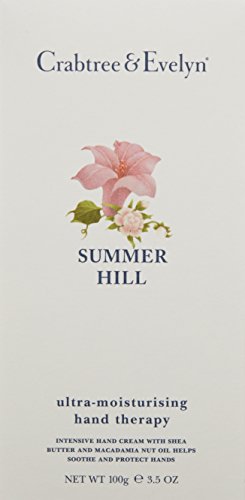 Crabtree & Evelyn Summer Hill hand cream texture swatch showing creamy absorption
