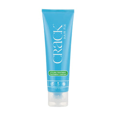 Crack Hair Fix leave-in cream being applied for smooth, frizz-free styling.