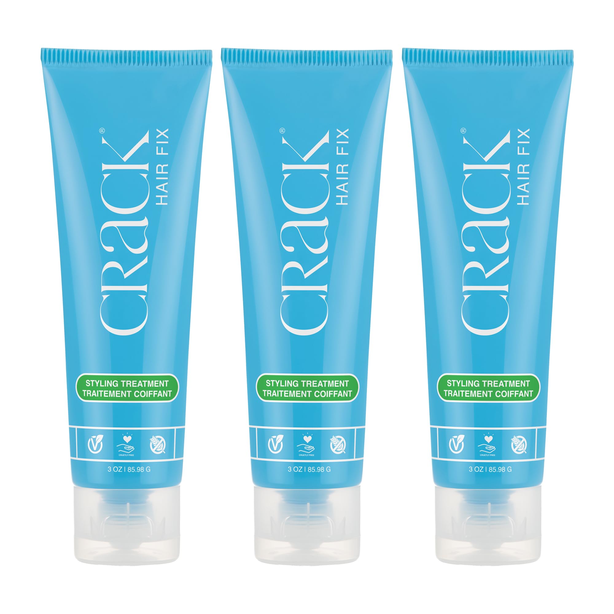 Crack Hair Fix Styling Cream bottle shows anti-frizz, sleek finish