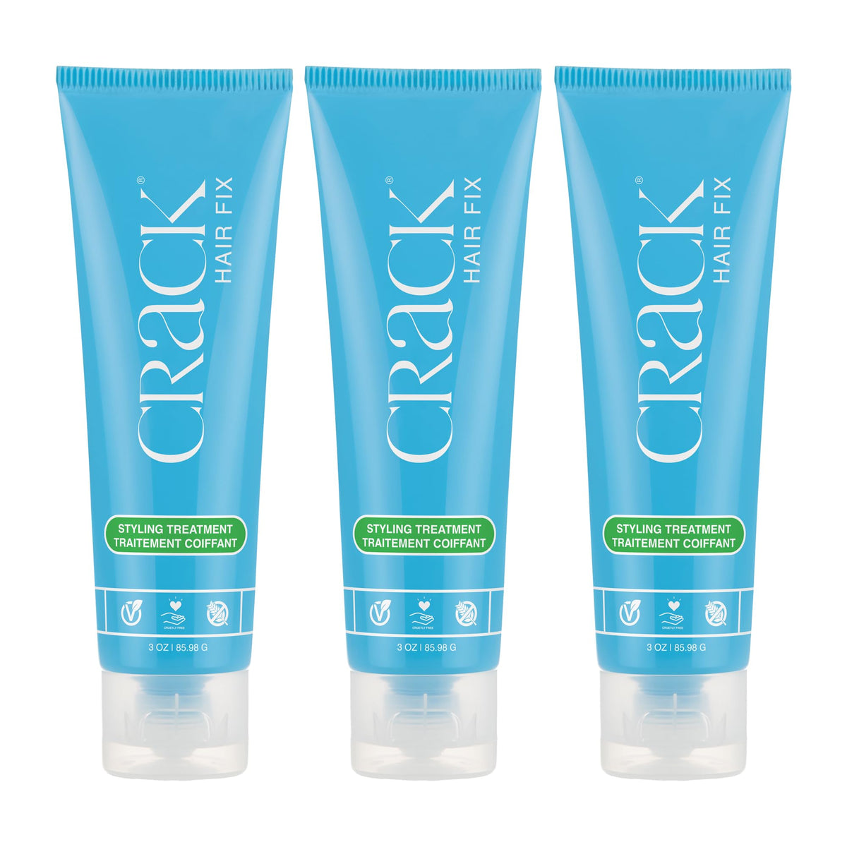 Crack Hair Fix Styling Cream bottle shows anti-frizz, sleek finish